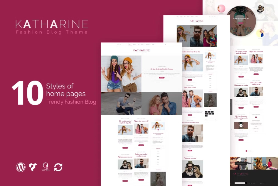 Katharine is a Magazine  Blog Theme. It makes theme becomes exquisite and attracts the readers. The theme comes with 10 variations of pages can be suitable for all type of business.