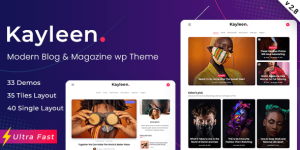 Elevate your WordPress site with the Kayleen Blog Magazine Theme—responsive