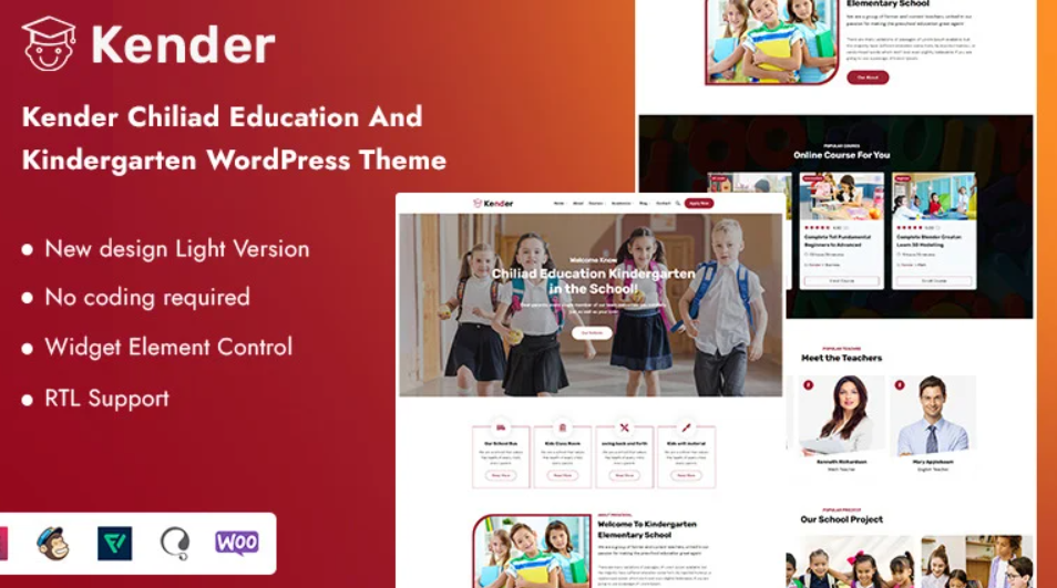 Discover Kender – the ultimate Chiliad Education and Kindergarten WordPress Theme! With vibrant designs