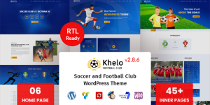 Elevate your sports website with Khelo Soccer  Football Club WordPress Theme. SEO optimized