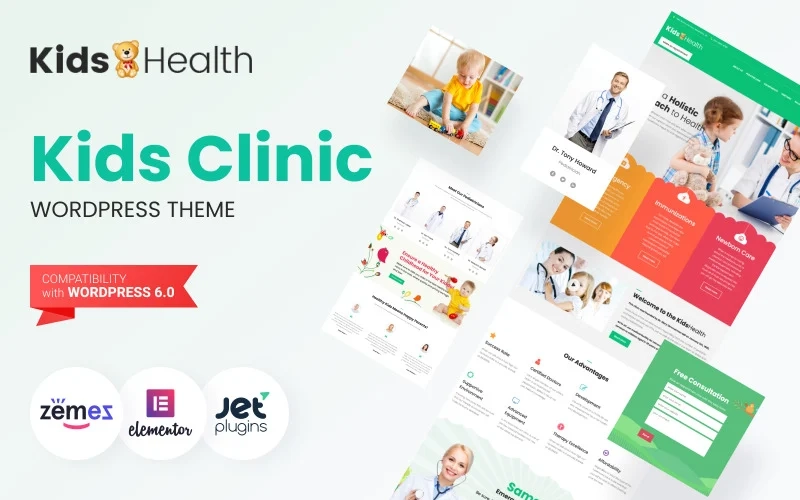 KidsHealth is a user-friendly and eye-pleasing Pediatric Clinic WordPress Theme. Its flat