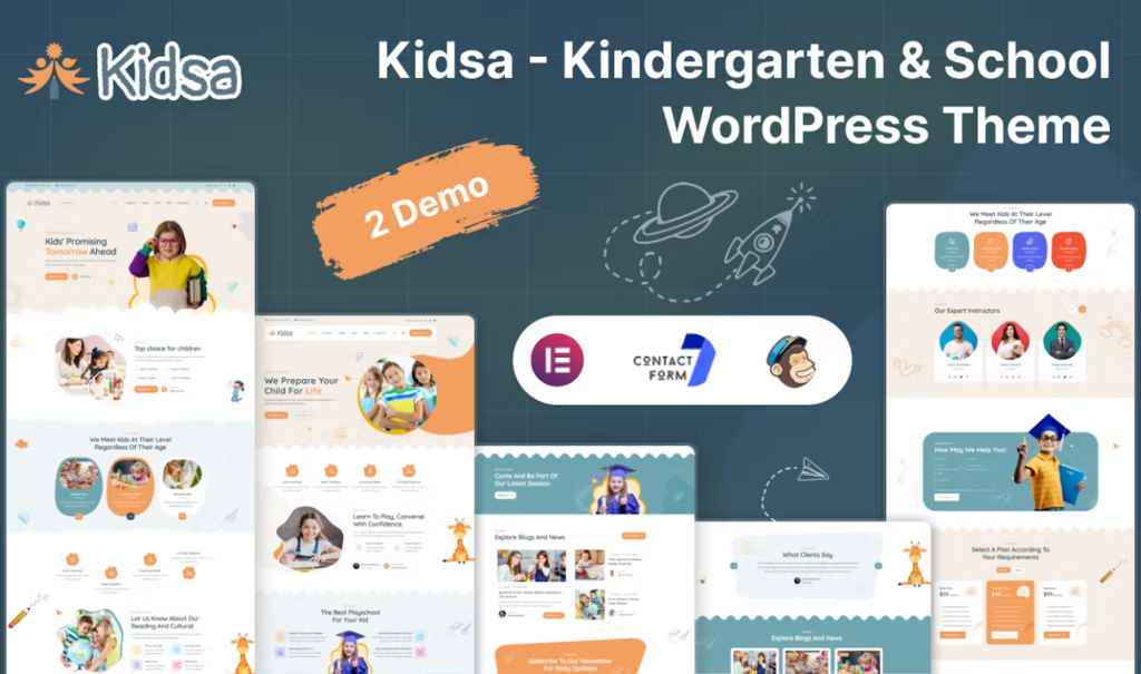 Discover Kidsa – the perfect WordPress theme for kindergartens and schools! With vibrant designs