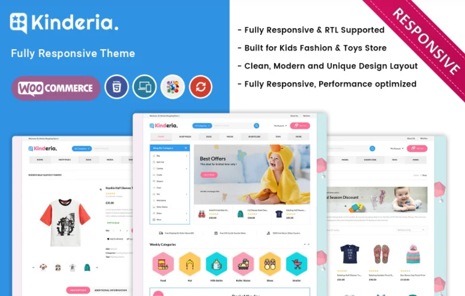 Discover Kinderia - The Mega Kids Fashion Store WooCommerce Theme! Perfect for vibrant online stores