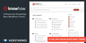 A WordPress Knowledge base without the monthly subscription. KnowHow helps you setup a Knowledge Base in WordPress in less time than it takes to brew a coffee.