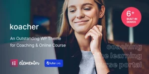 Koacher is an exquisite WordPress theme intended for creating an personal online education and coaching website. Embracing flexible page builders