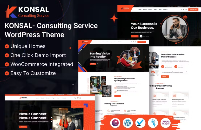 Discover Konsal - Corporate Business  Consulting WordPress theme