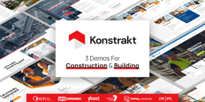 Konstrakt is a clean and modern WordPress theme for construction companies