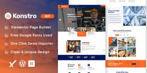 Boost your construction business with Konstro Construction WordPress Theme. Responsive