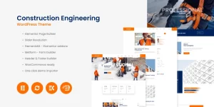 Konstruksy - Construction Enggineering Theme is an easy-to-use WordPress theme to speed up your website creation for construction company