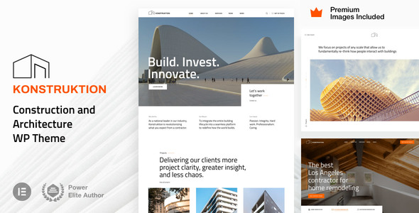 Konstruktion is a modern Construction and Architecture WordPress theme built considering the actual needs of businesses operating in this industry. It has all the necessary features to build a site for your construction company