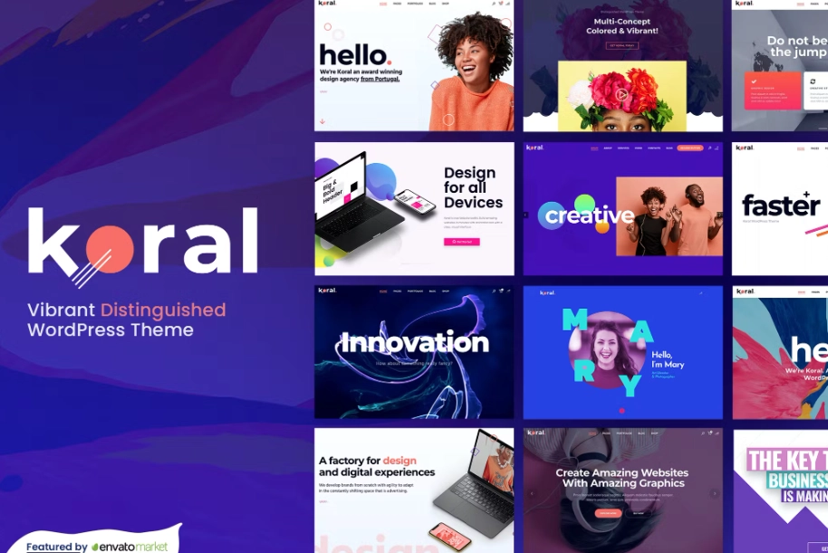 Koral is a beautiful modern theme with eye catching design and super strong framework behind. This All-In-One package includes premium plugins