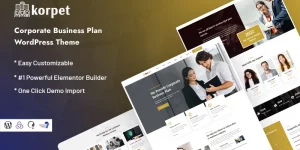 Korpret is a corporate business plan WordPress theme. A beautiful theme for corporate business plan trade companies and online support professionals. It's clean