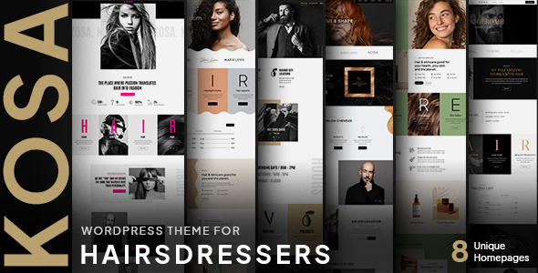 This versatile and original WP theme is all you need for your rising hair salon or hairdressers business. After carefully researching multiple companies and successfully designing similar WordPress themes our team built Kosa WP theme. This WordPress Theme is developed having in mind the actual needs of real companies.