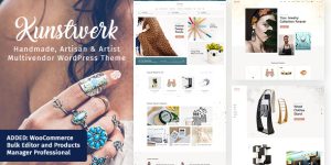 Get Creative with Kunstwerk Handycraft Marketplace WordPress Theme Let's introduce you to the Kunstwerk Handycraft Marketplace WordPress Theme. Perfect for anyone looking to create a unique marketplace for handcrafted items