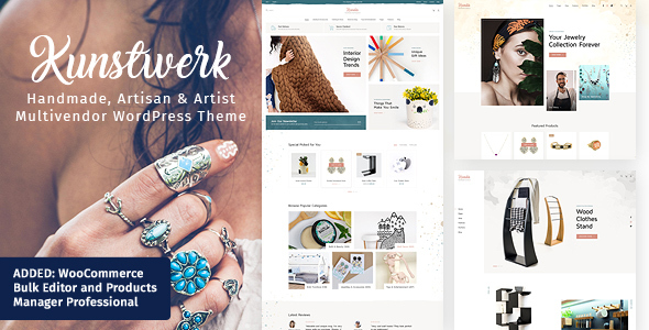 Get Creative with Kunstwerk Handycraft Marketplace WordPress Theme Let's introduce you to the Kunstwerk Handycraft Marketplace WordPress Theme. Perfect for anyone looking to create a unique marketplace for handcrafted items