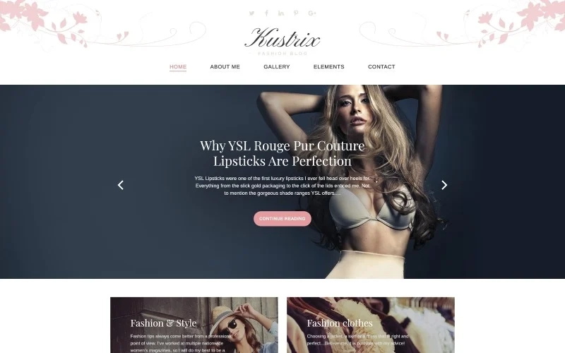 Kustrix is a classy WordPress theme intended for personal