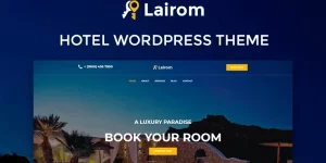 Present your hotel business in the most attractive way using Lairom theme. You will inform visitors about your hotel