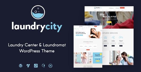 Get the Laundry City theme to make your site shine. Available on ThemeForest