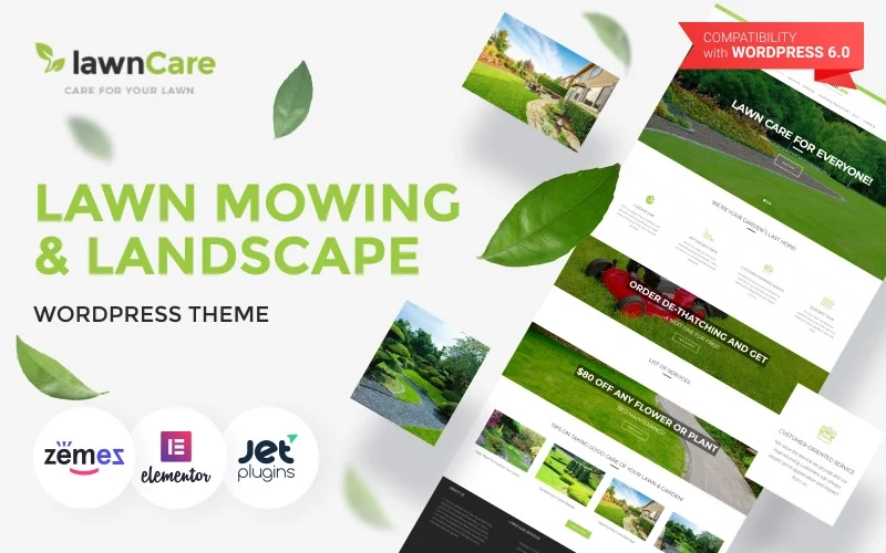 Lawn Care - Lawn Mowing  Landscape WordPress Theme