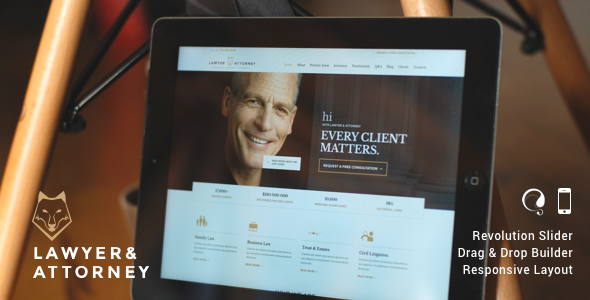 The theme is built for Legal Advisers