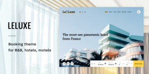 LeLuxe is a modern WordPress theme designed to impress and it is ideal for booking or presenting hotels