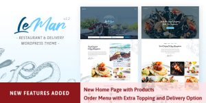 Meet a modern and elegant LeMar Restaurant WordPress theme that is focused on any food-related business website