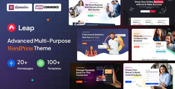 Leap is a high-performance responsive multipurpose WordPress theme with 20+ multi-purpose demos