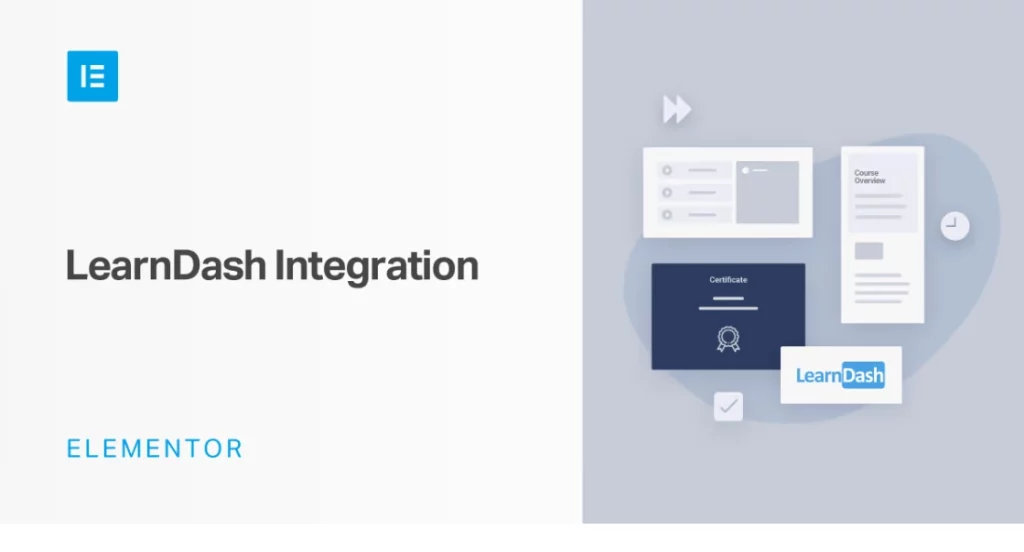 The Elementor integration allows you to easily create dynamic LearnDash content in Elementor