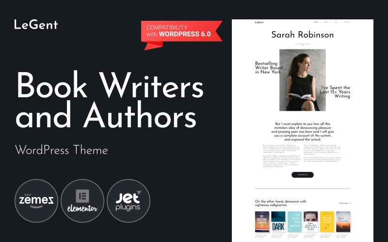 The personal site today is a prerequisite for most in-demand specialists. This book writers and authors WordPress theme is suitable for owners of creative professions