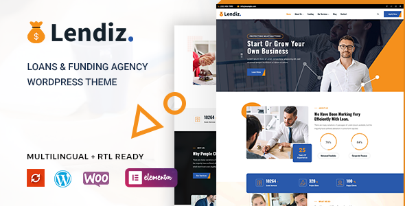 Lendiz is a stylish fresh Loan and funding agency WordPress theme. It’s best suited for loan and funding agencies