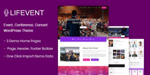 Simplify event management with Lifevent – Conference WordPress Theme. Discover elegant designs