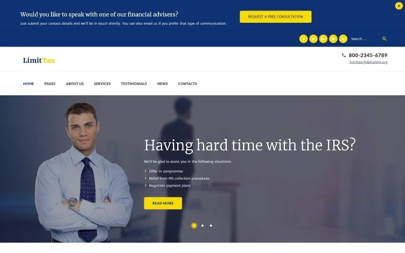 If you are looking for a proper corporate WordPress theme