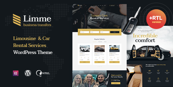 Limme – Limousine Service and Car Rental WordPress Theme created especially for Limousine Company