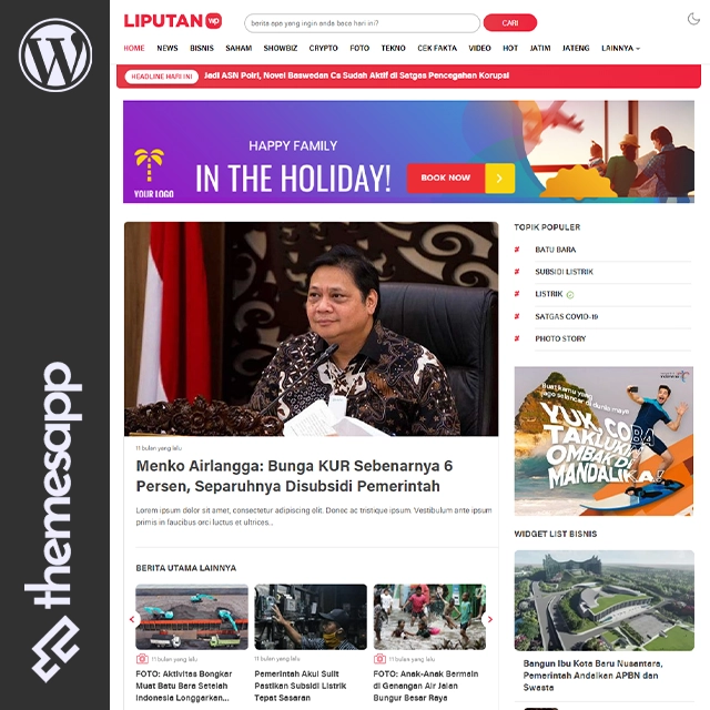 Umparan is a news portal WordPress template that is similar in design and features to kumparan.com.