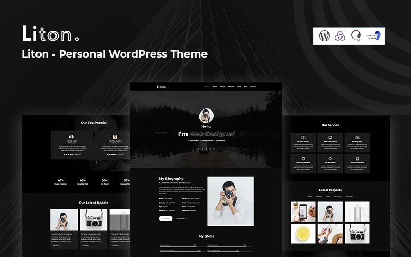 liton is a beautiful responsive personal WordPress theme. it's a highly compatible personal theme. there have lot of elements available on this theme. Anyone can make a website within few minutes using the theme. We used the elementor page builder. it also we created 60+ customer element for our user…