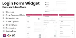 Unlock seamless user access with the Login Form Widget Elementor Addon Plugin! Featuring 3 field styles