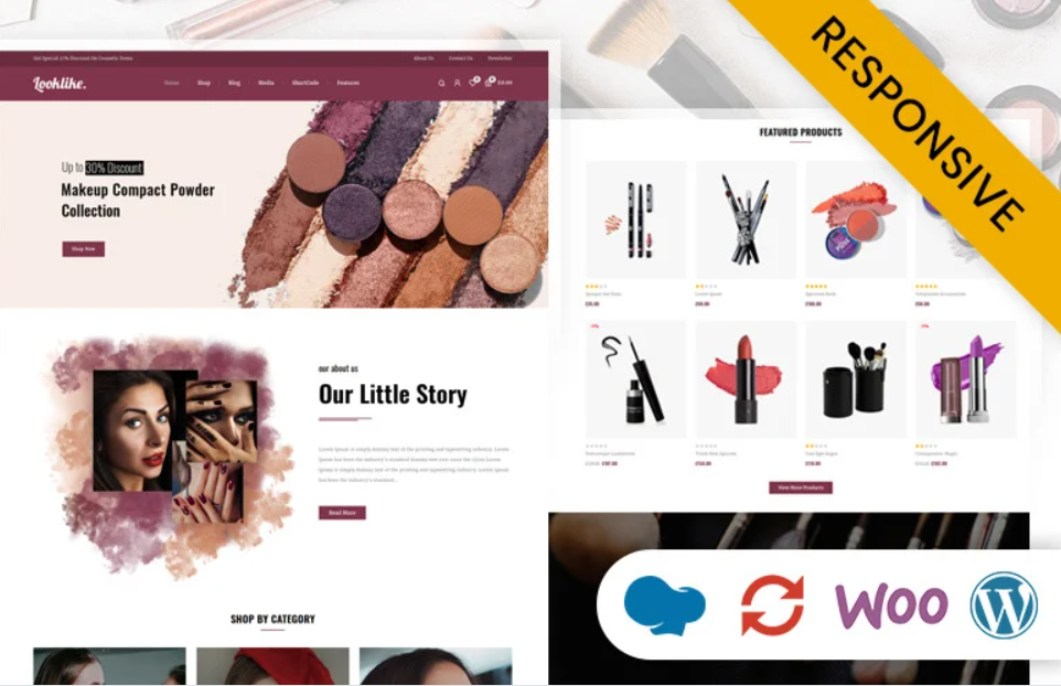 Discover Looklike - the ultimate WooCommerce Responsive Theme for cosmetics stores! With stunning design