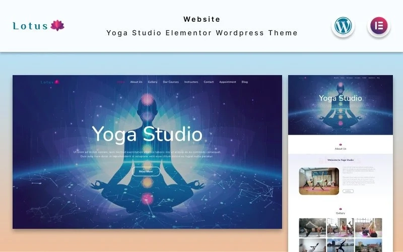 Lotus is a WordPress website theme made with the popular Elementor page builder. Demo content theme is designed to provide services in the field of yoga