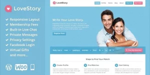 LoveStory is a perfect theme for any dating or community website. It’s not just a theme