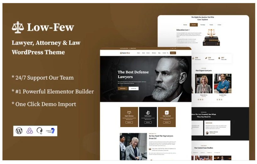 Discover Lowfew - a premium Lawyer and Attorney Responsive WordPress Theme designed for legal professionals. With its sleek design