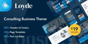 Loyde – Consulting Business  Corporate WordPress Theme is a perfect fit for all consulting professionals or corporate organizations of all sizes. Fully responsive