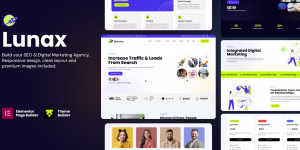 Unlock your digital potential with Lunax – a premium WordPress theme for digital marketing agencies. Featuring stunning designs