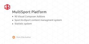 Discover the MSP MultiSport  eSport WordPress Plugin with 90+ Visual Composer Addons for dynamic