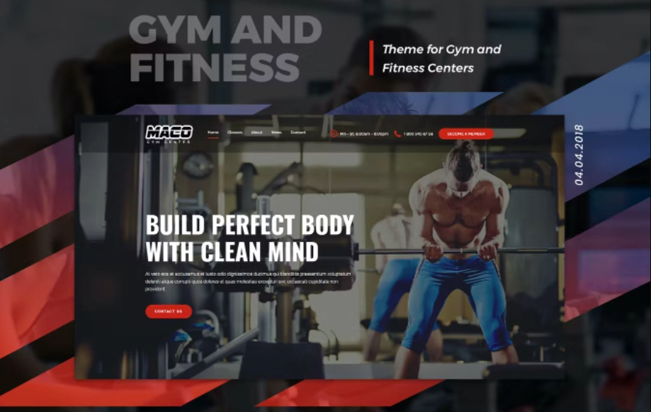 Maco is Gym and Fitness WordPress Theme that suitable for Gym and Fitness Center design website or even yoga center. Maco uses drag and drop page builder for built the page elements