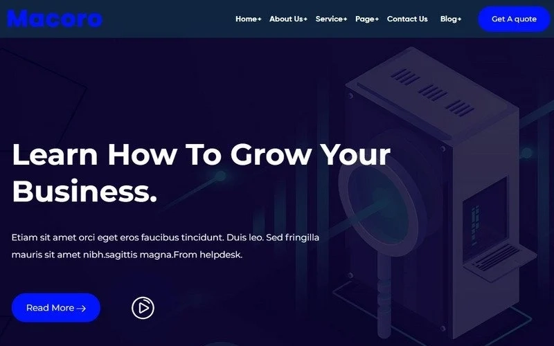 Macoro is a clean modern and powerful wordpress theme for agency and it-solution. If you think you want to make an It-solution Wordpress website using this theme