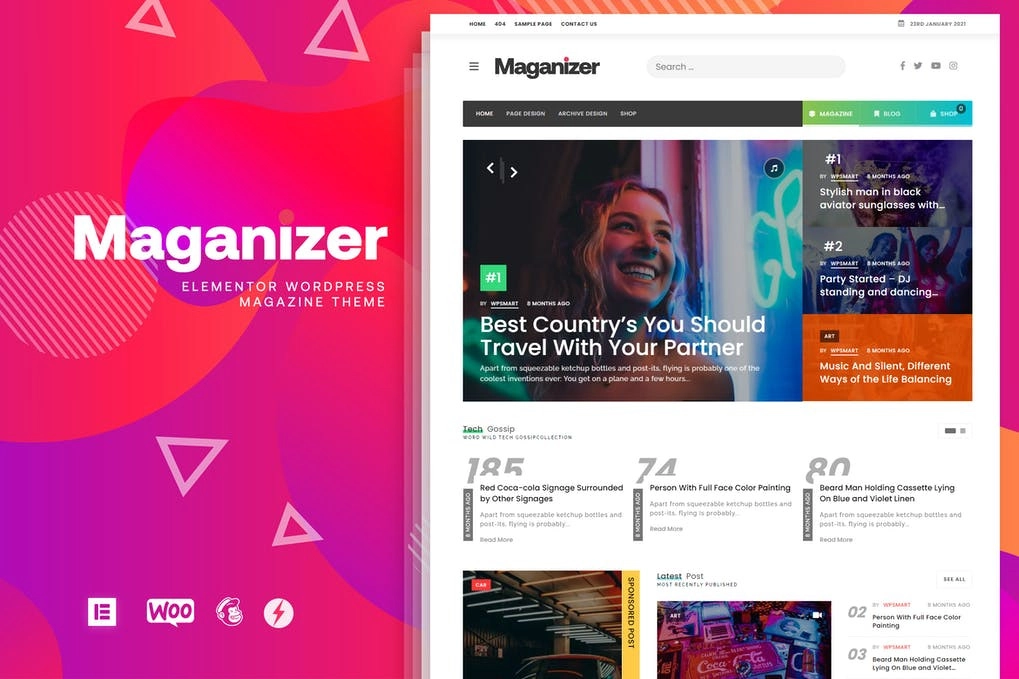 Discover Maganizer Theme with 3 unique homepages