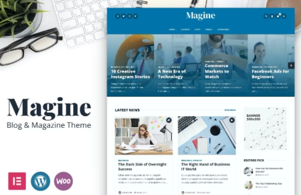 Magine is a modern WordPress news