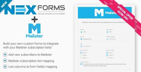 Boost your Mailster experience with the NEX-Forms add-on! Effortlessly sync new subscribers from NEX-Forms to your Mailster lists