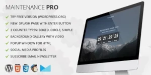 Elevate your website's maintenance mode with Maintenance PRO! This powerful WordPress plugin features customizable HD backgrounds