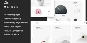 Maison is a modern and minimalist eCommerce WordPress theme with a proper attention to the details. It was built for your furniture store